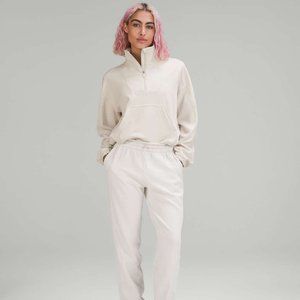 lululemon brushed softstreme ribbed half zip